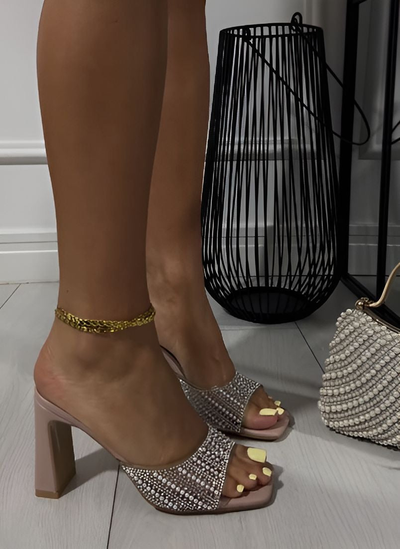 Sparkling Rhinestone High Heels