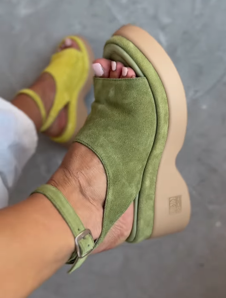 Suede Platform Sandals