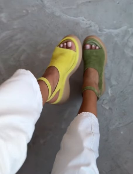 Suede Platform Sandals