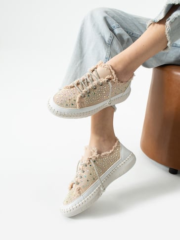 Sparkling Rhinestone Casual Women Shoes