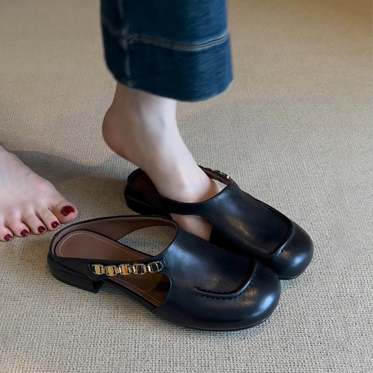 Black Casual Fashion Sandals