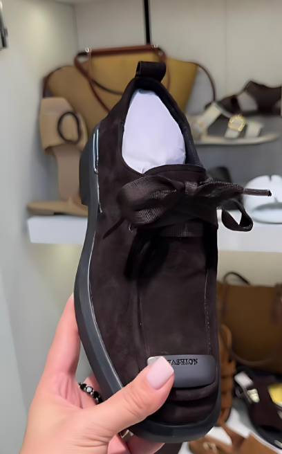 Suede Lace-Up Women Shoes