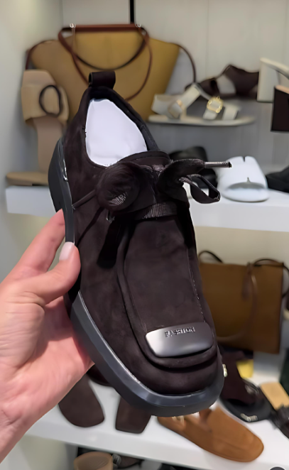 Suede Lace-Up Women Shoes
