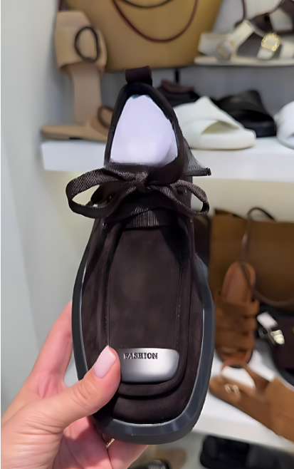 Suede Lace-Up Women Shoes