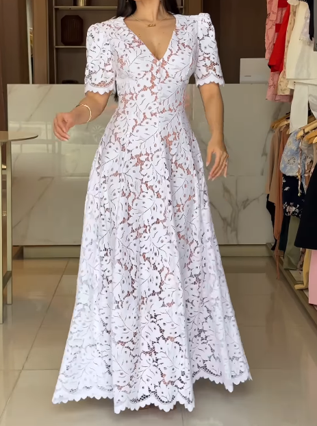 V-neck Lace Dress