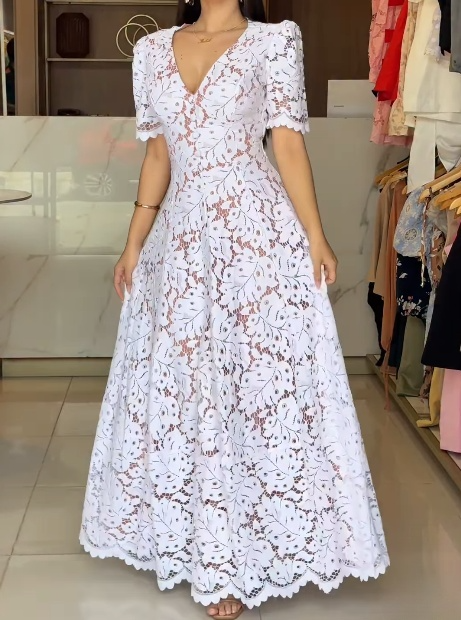 V-neck Lace Dress