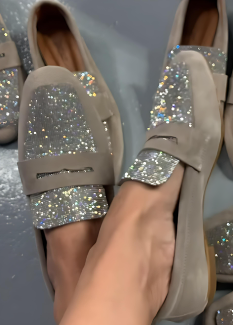 Women's Sparkling Rhinestone Comfort Flats