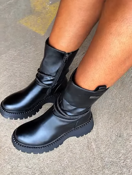 Women's Leather Comfort Mid-Calf Boots