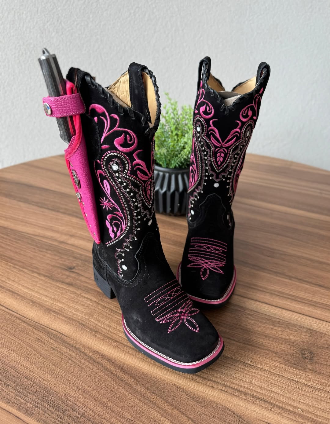 Suede Embroidered Women's Boots