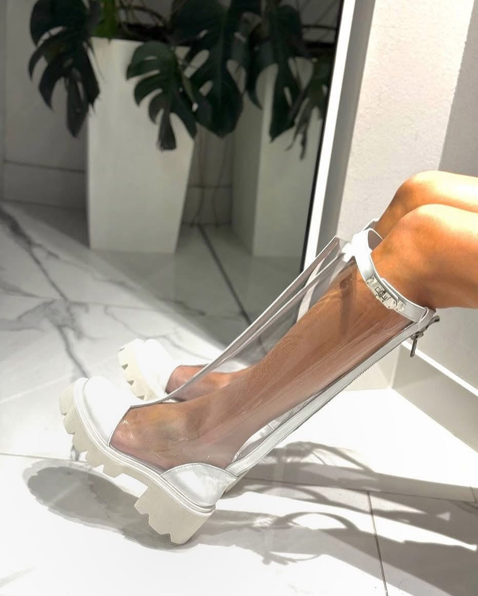 Women's Transparent Platform Fashion Boots