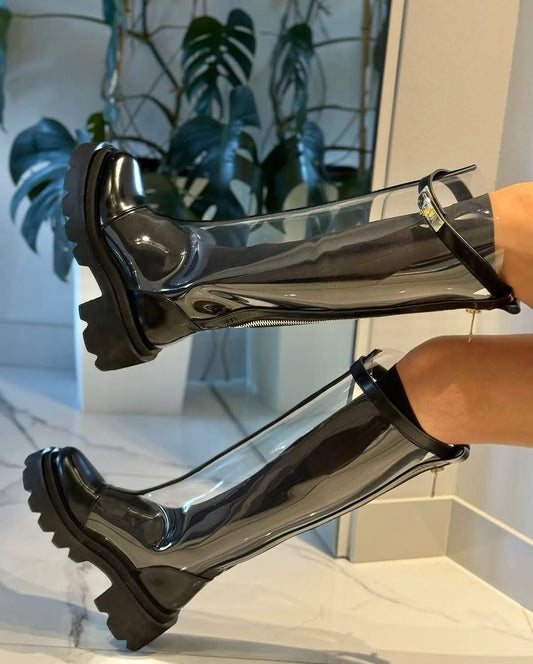 Women's Transparent Platform Fashion Boots