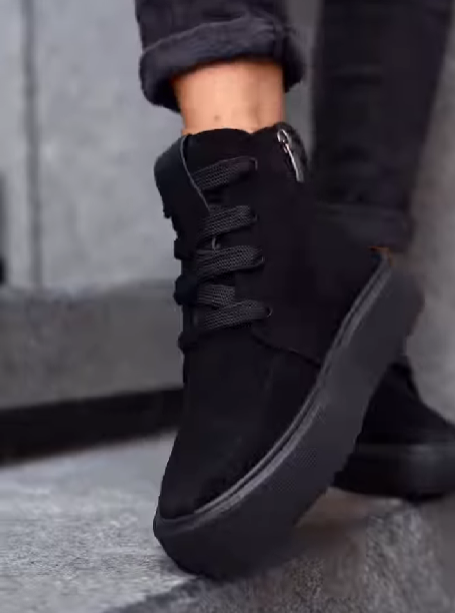 Women's Suede Zipper Ankle Boots