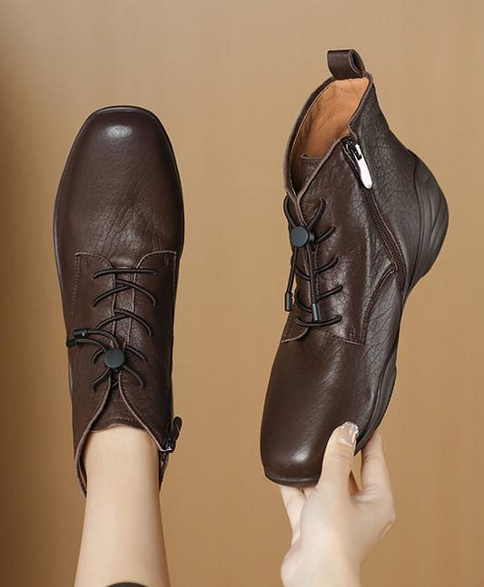 Women's Super Soft Leather Ankle Boots