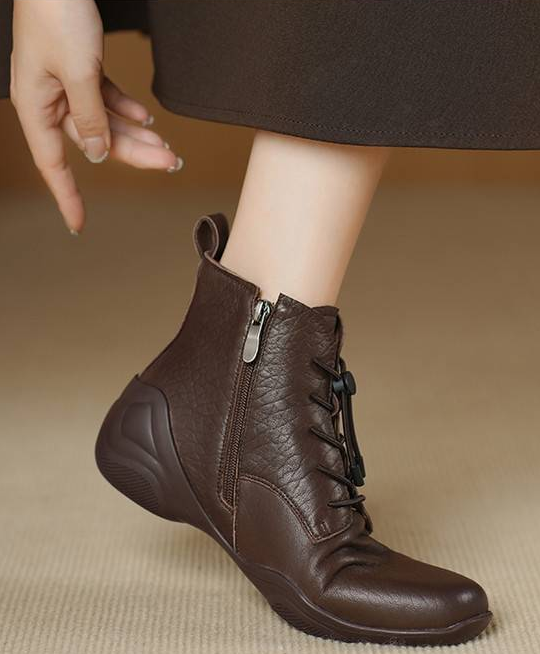 Women's Super Soft Leather Ankle Boots