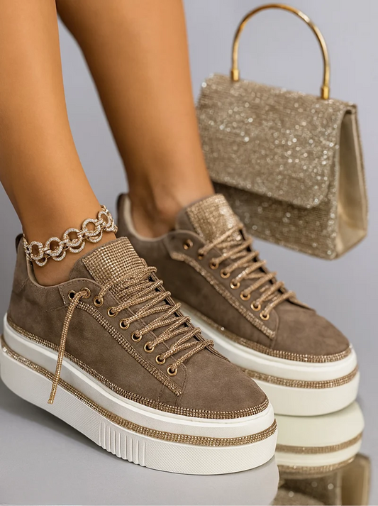 Women's Sparkling Rhinestone Platform Shoes