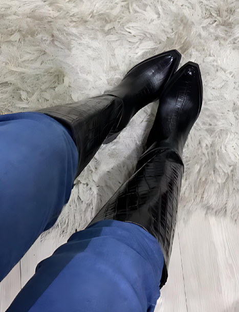 Women's Textured Leather Boots