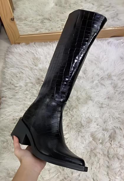 Women's Textured Leather Boots