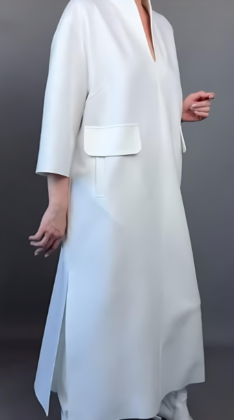 Women's Elegant Solid Color Long Dress with Pockets