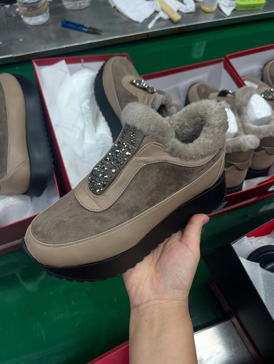 Women's Thick-Soled Comfortable Fleece Shoes