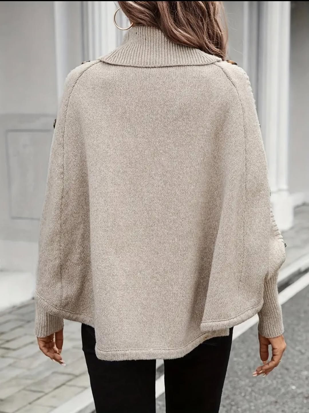 Women's Turtleneck Button Sweater