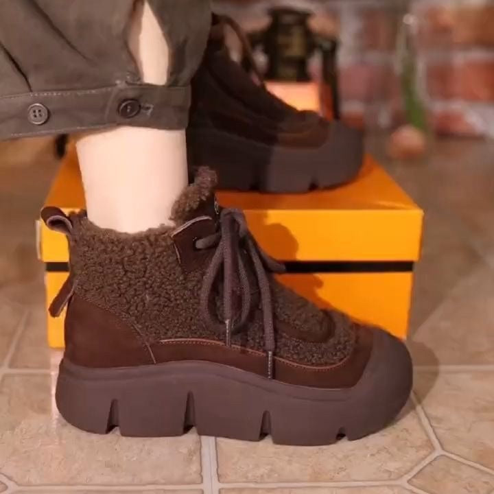Women's Comfortable Thick-Soled Fleece Shoes