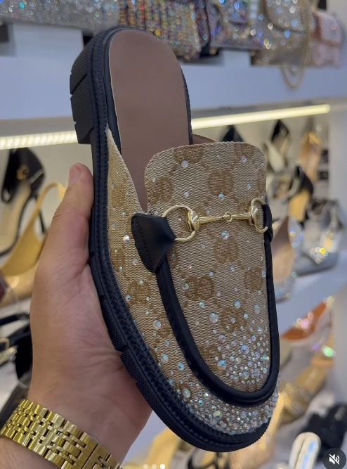 Rhinestone Printed Women's Casual Shoes