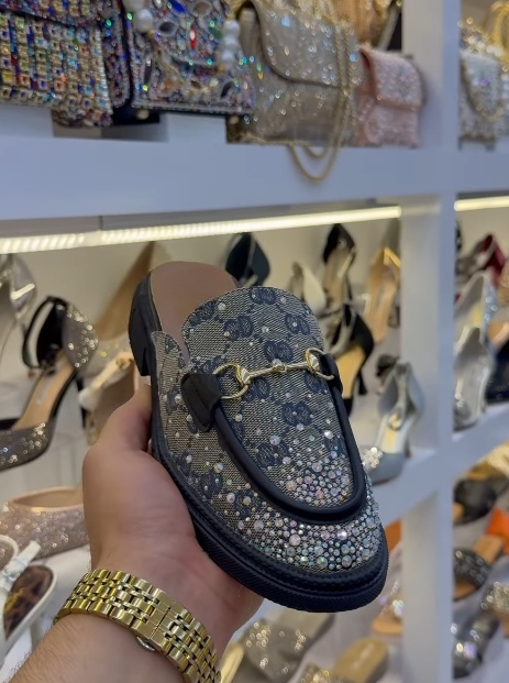 Rhinestone Printed Women's Casual Shoes