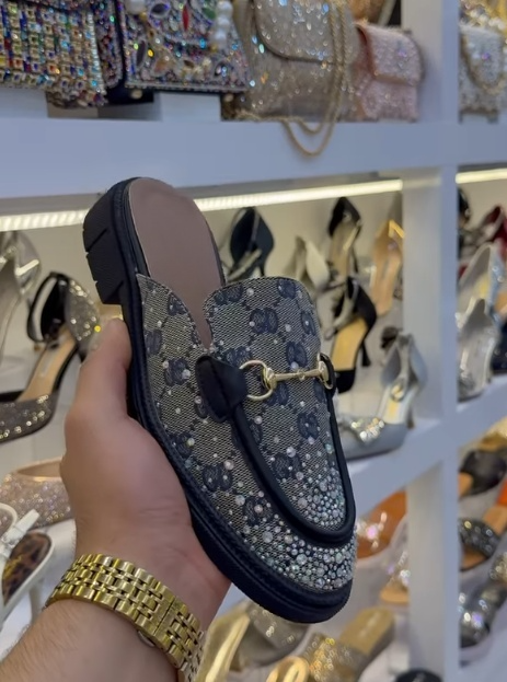 Rhinestone Printed Women's Casual Shoes