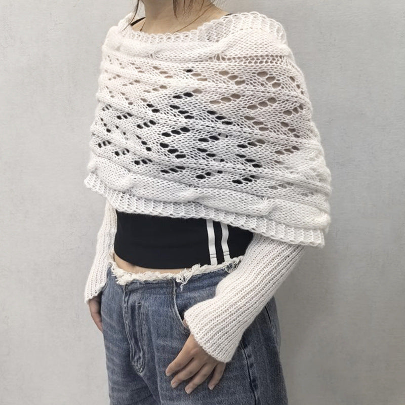 Knitted Cable Wrap, Shrugs For Women, Knitted Wrap