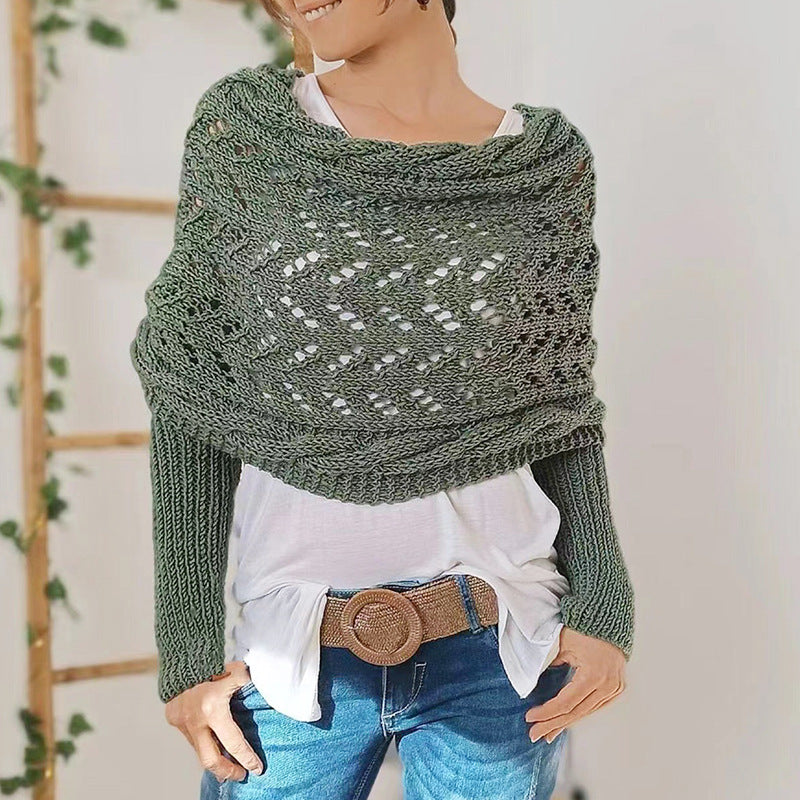 Knitted Cable Wrap, Shrugs For Women, Knitted Wrap