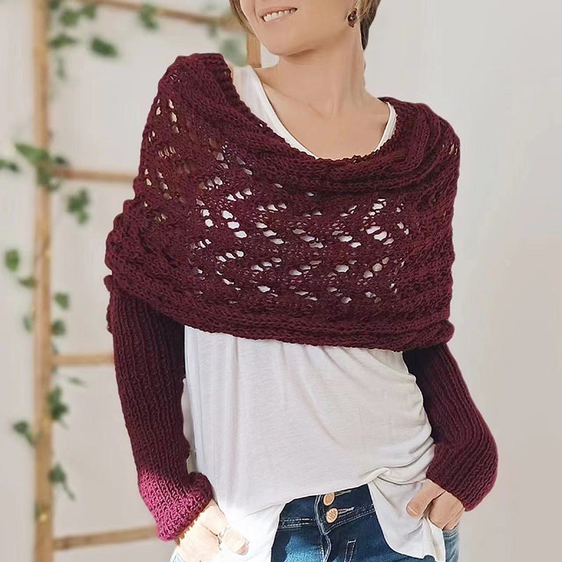 Knitted Cable Wrap, Shrugs For Women, Knitted Wrap