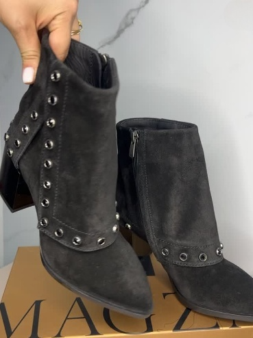 Women's suede studded boots