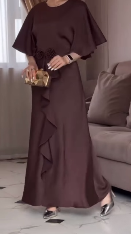 Silky 3D Flower Skirt Suit