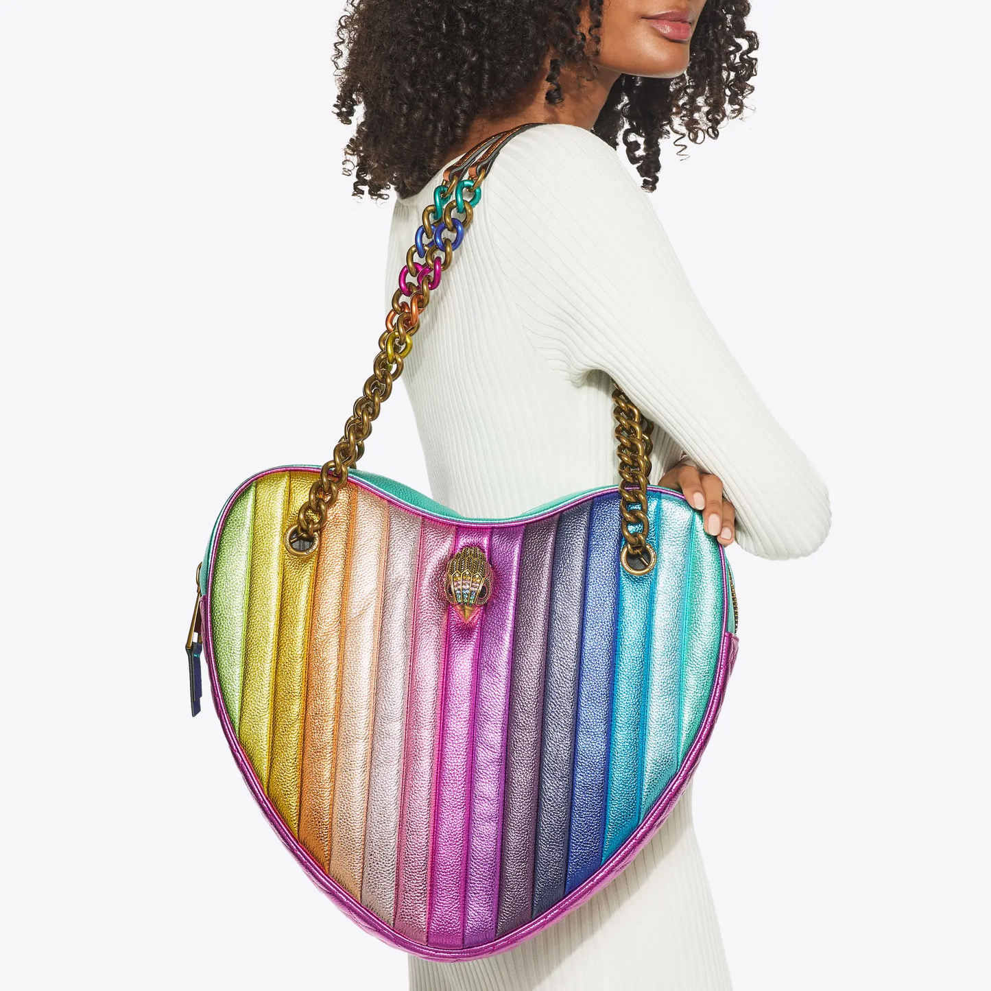Colorful heart chain bag
