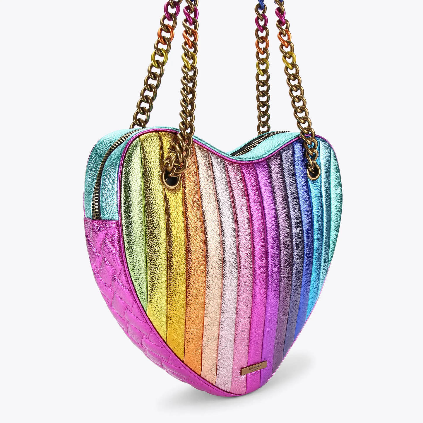 Colorful heart chain bag