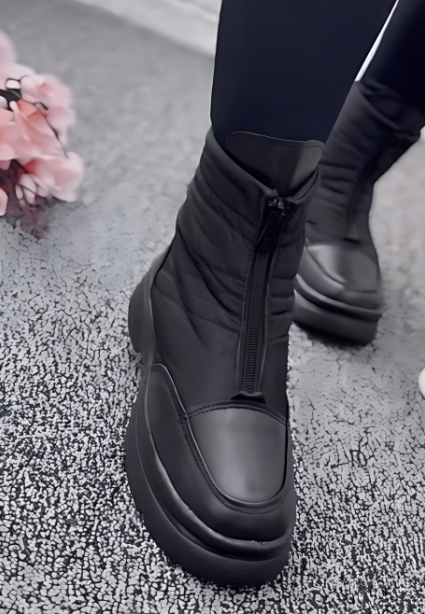 Women's Warm and Comfortable Zip-Up Boots