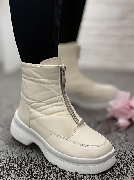 Women's Warm and Comfortable Zip-Up Boots