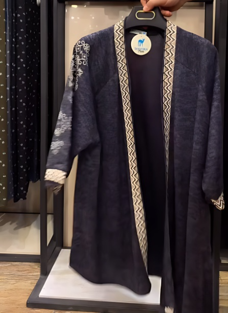 Soft embroidered women's cardigan