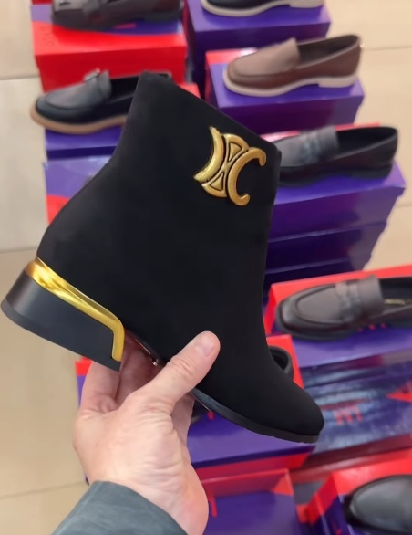 Black suede zip-up boots