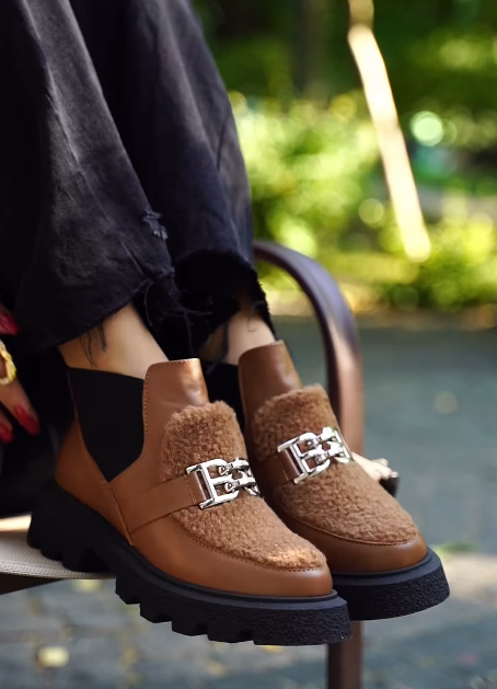 Women's warm slip-on loafers