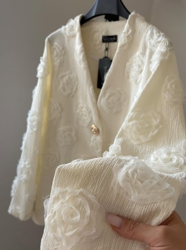 3D Flower Knitted Comfortable Cardigan Jacket