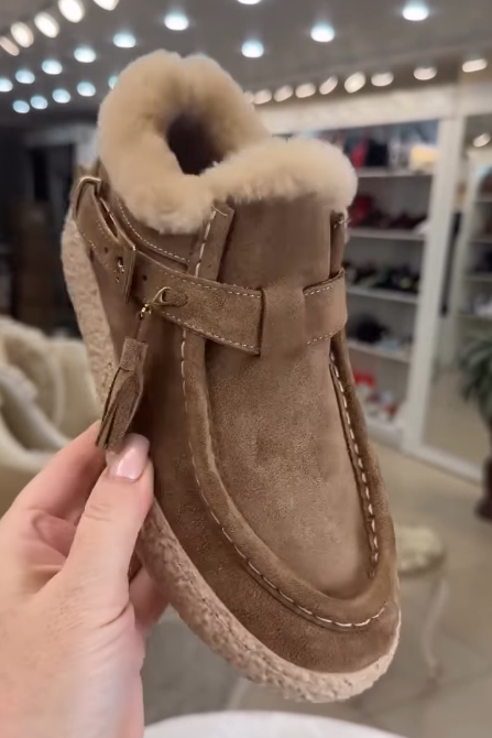 women's fleece warm shoes