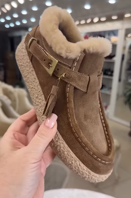 women's fleece warm shoes