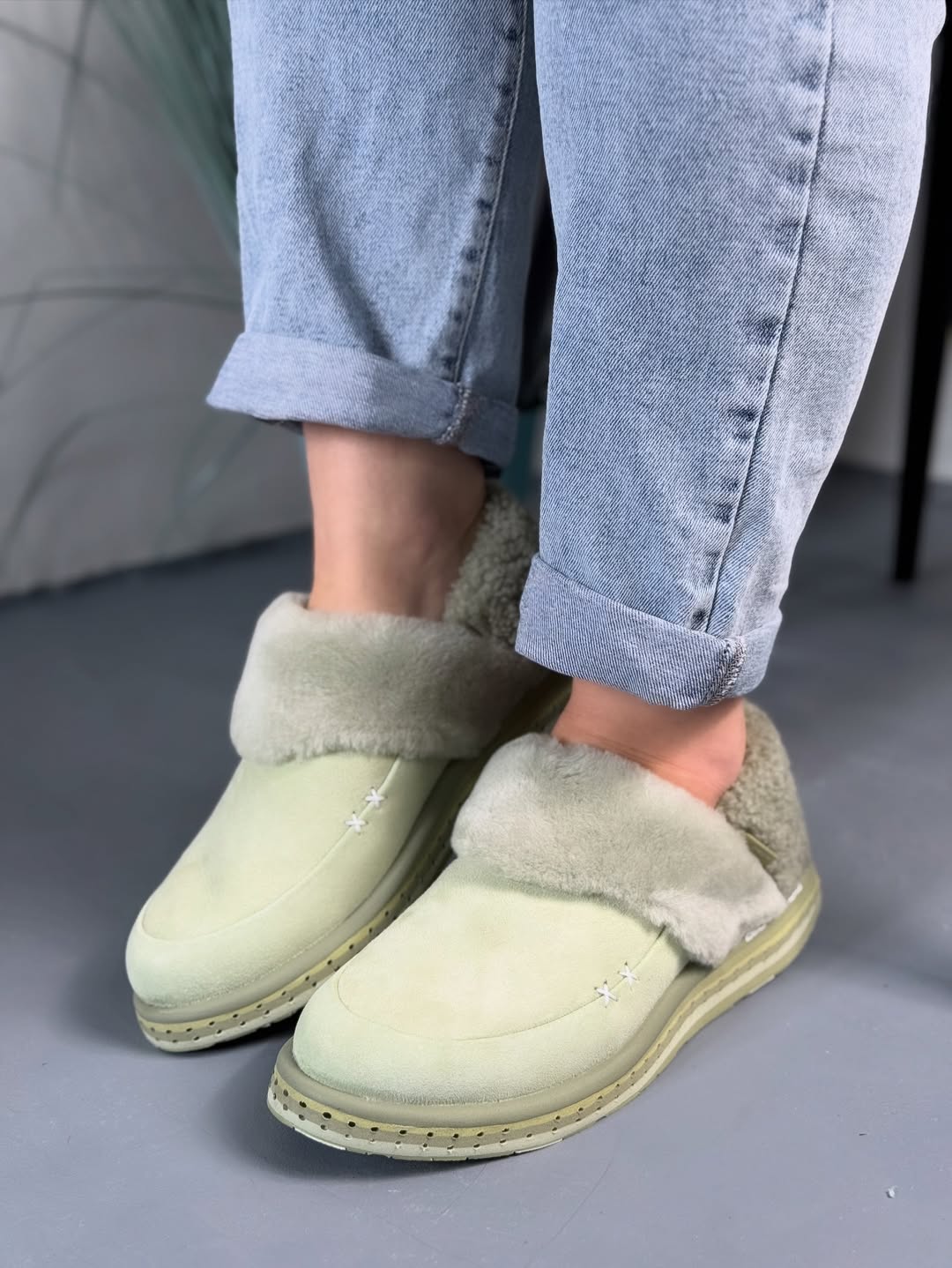 Women's warm slip-on cotton shoes