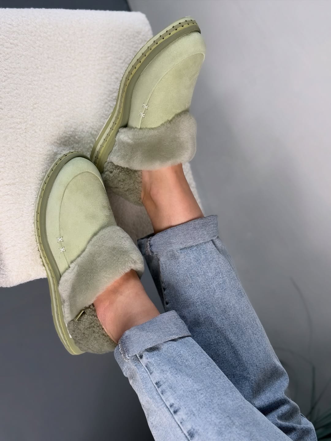 Women's warm slip-on cotton shoes