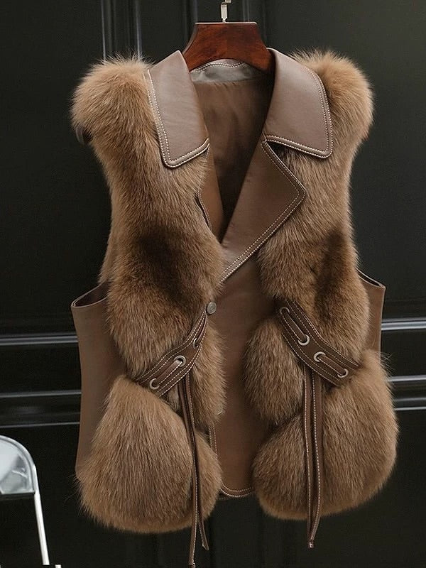 Women's 2025 Fall/Winter New Faux Fur Vest