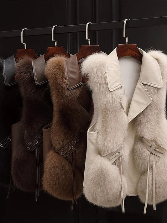 Women's 2025 Fall/Winter New Faux Fur Vest