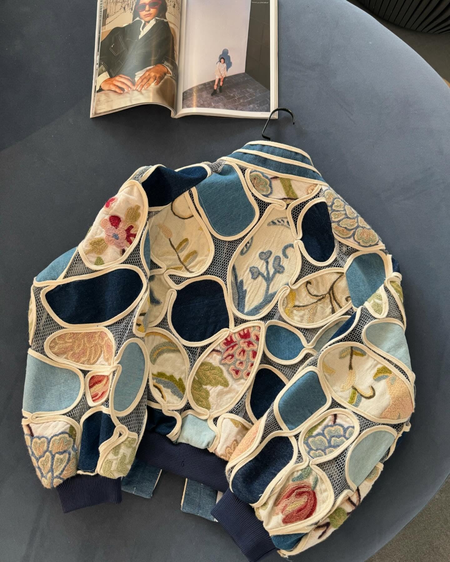 Women's patchwork canvas jacket