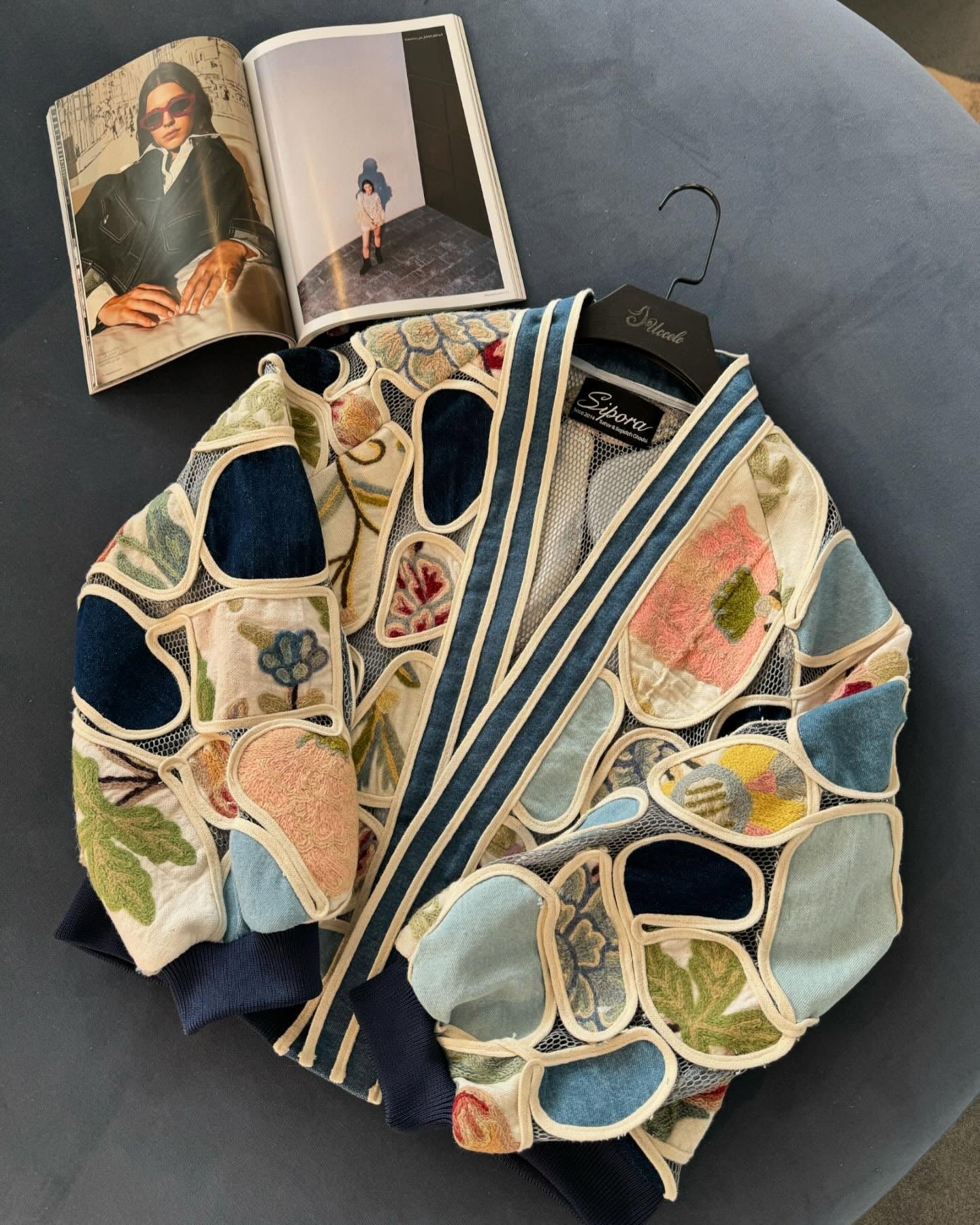 Women's patchwork canvas jacket