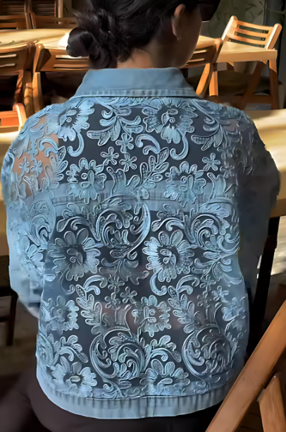 Floral Lace Denim Jacket